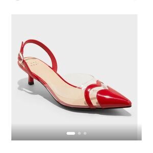 🆕👠 Eleanor Heart Slingback Heels - A New Day - 7-1/2, 8-1/2 Red